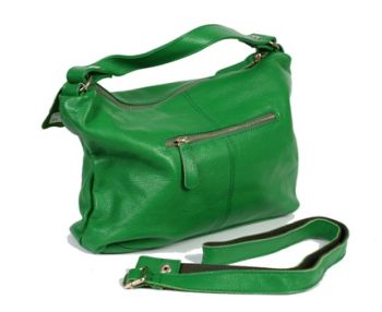 geanta din piele verde