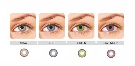Lentile de contact pentru ochi deschisi la culoare